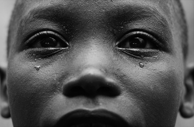 close up occhi di bambino africano