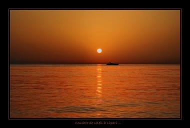 coucher de soleil à Lipari