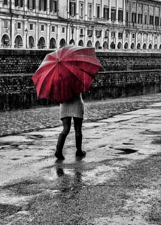 il mio ombrello rosso