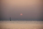 barca e tramonto