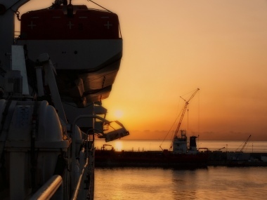 Sunrise on the boat