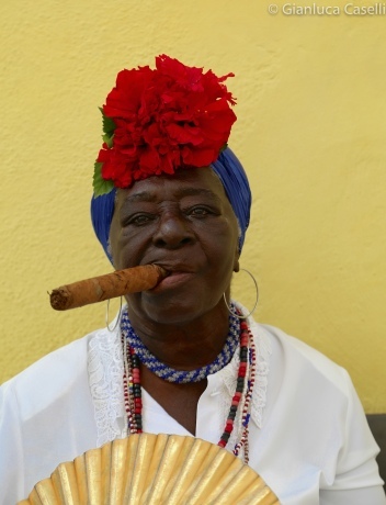 Cuban Woman and Cigar