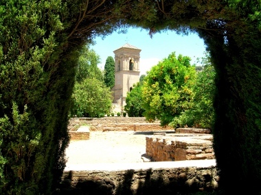 Granada, nei giardini dell'Alhambra