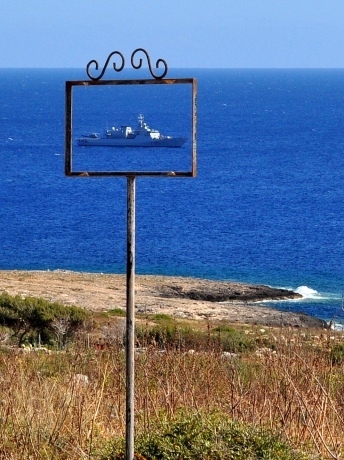 pattugliatore a Lampedusa