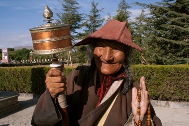 Pellegrina al Potala,Lhasa.